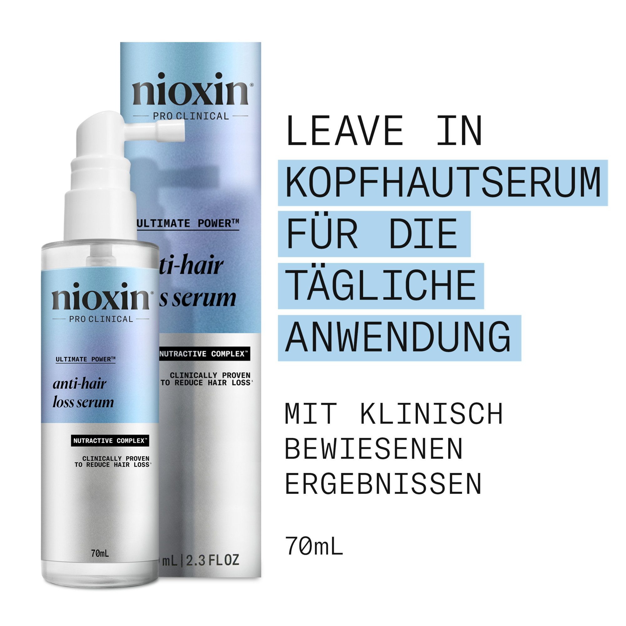 Nioxin Kopfhaut-Pflegeserum Anti-Hair Loss Serum, Effektiv gegen Haarausfall, Wirkung klinisch nachgewiesen