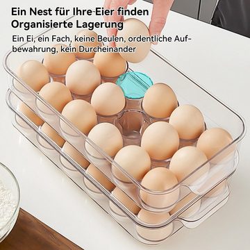 SOTOR Aufbewahrungsbox Küchenorganisator Transparentes Kunststoff-Gefäß (Kühlschrank-Organizer mit Deckel Schublade Versiegelte Aufbewahrungsbox 4er-Set)