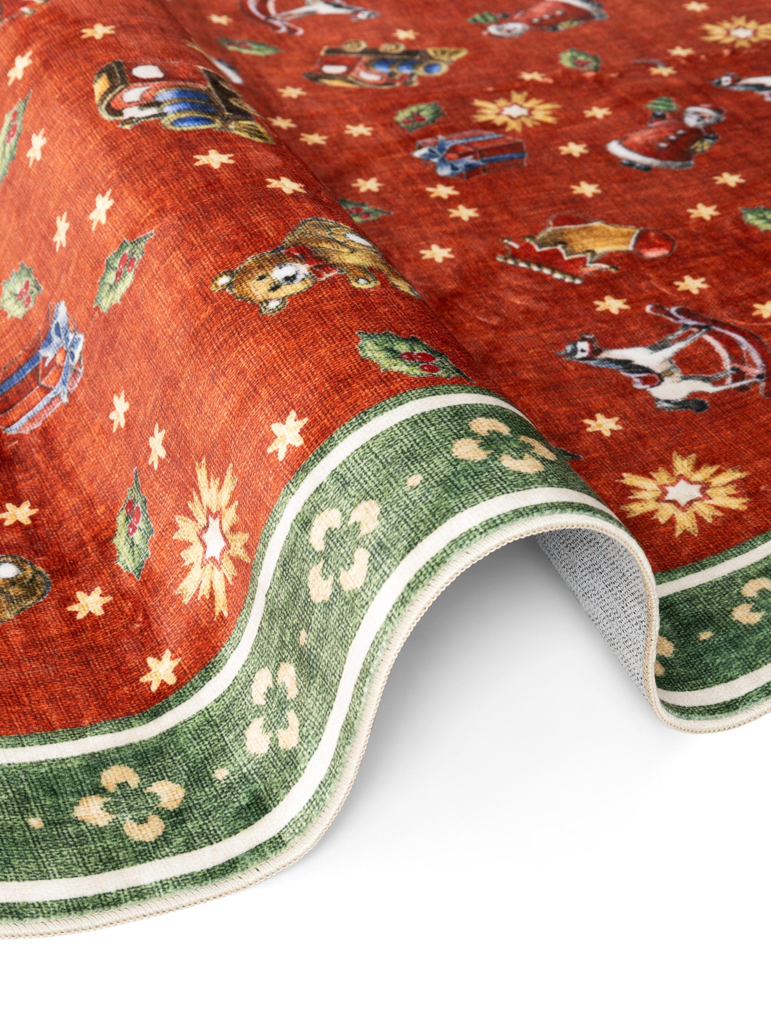 Villeroy & Boch Teppich Toy's Delight Nostalgic Noel, rund, Höhe: 3 mm, Weihnachten, Toys Delight, Wohnzimmer, Waschbar, Baumrock, Christmas – Bild 5 von 5