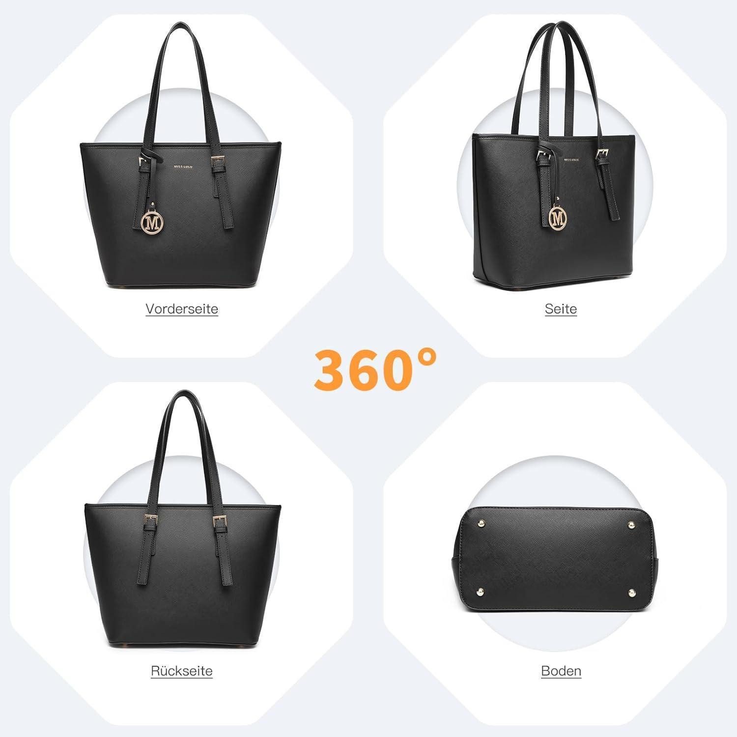 LuxusKollektion Shopper Damen Shopper Handtasche Groß Henkeltasche Tote Bag Schule Arbeit