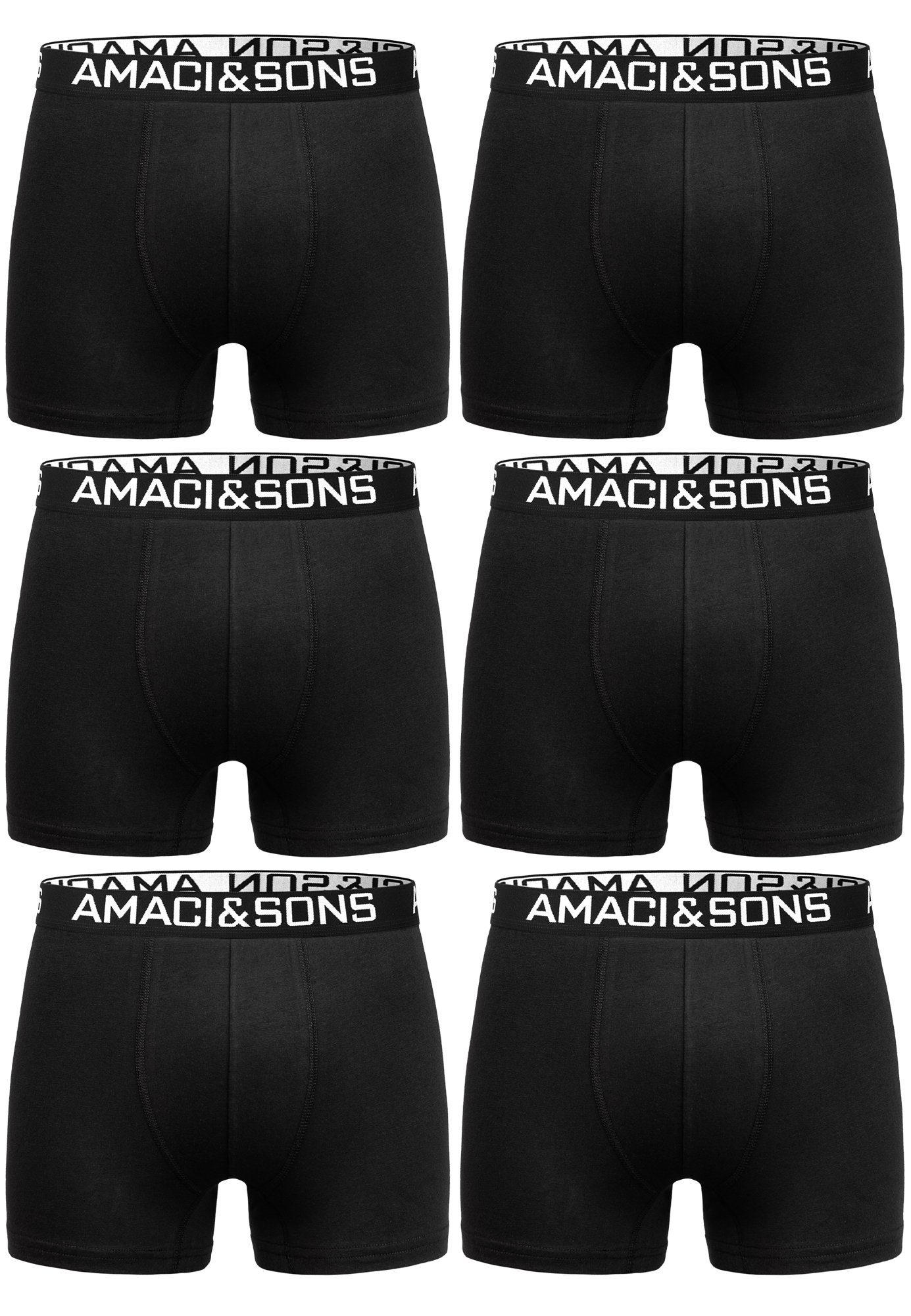Amaci&Sons Boxershorts WESTON 6er Pack Boxershorts (6er-Pack) Herren Baumwolle Männer Unterhose Unterwäsche