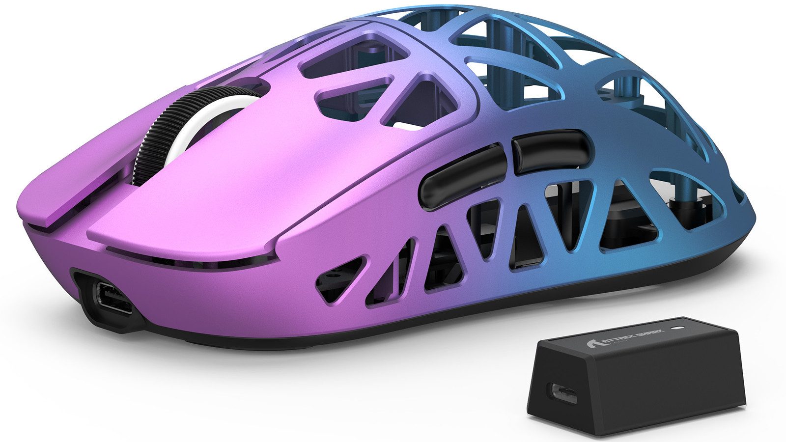 ATTACK SHARK R2 Kabellose Gaming-Maus aus Magnesiumlegierung, 8KHz, 48g Gaming-Maus (2.4G, Bluetooh, USB-C, PixArt PAW3950-Sensor,48g,8000hz,Magnesiumlegierung)