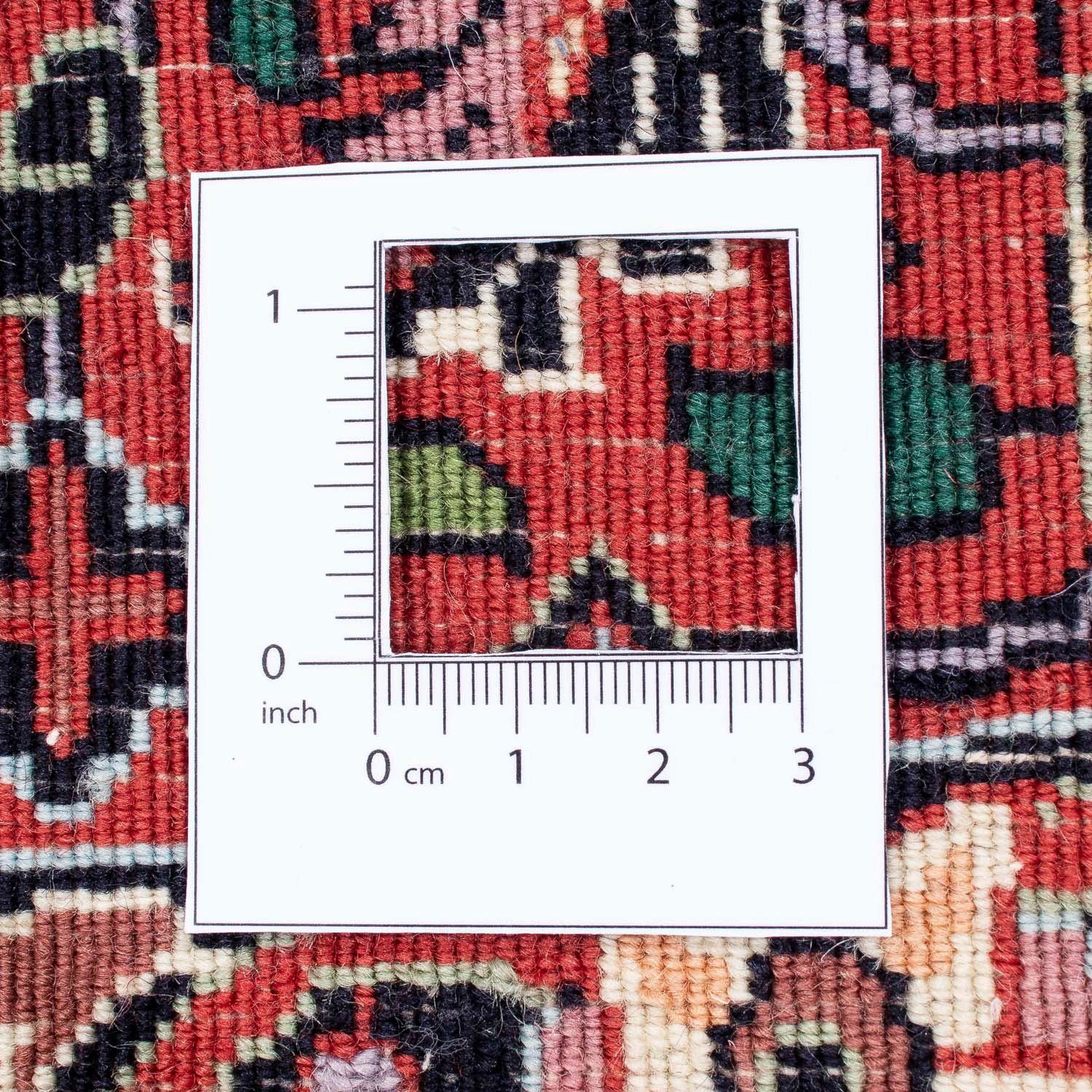 Orientteppich Perser - Bidjar mit 15 Handgeknüpft, rund, 300 - 300 beige, Höhe: Zertifikat x rund Einzelstück mm, - cm Wohnzimmer, morgenland