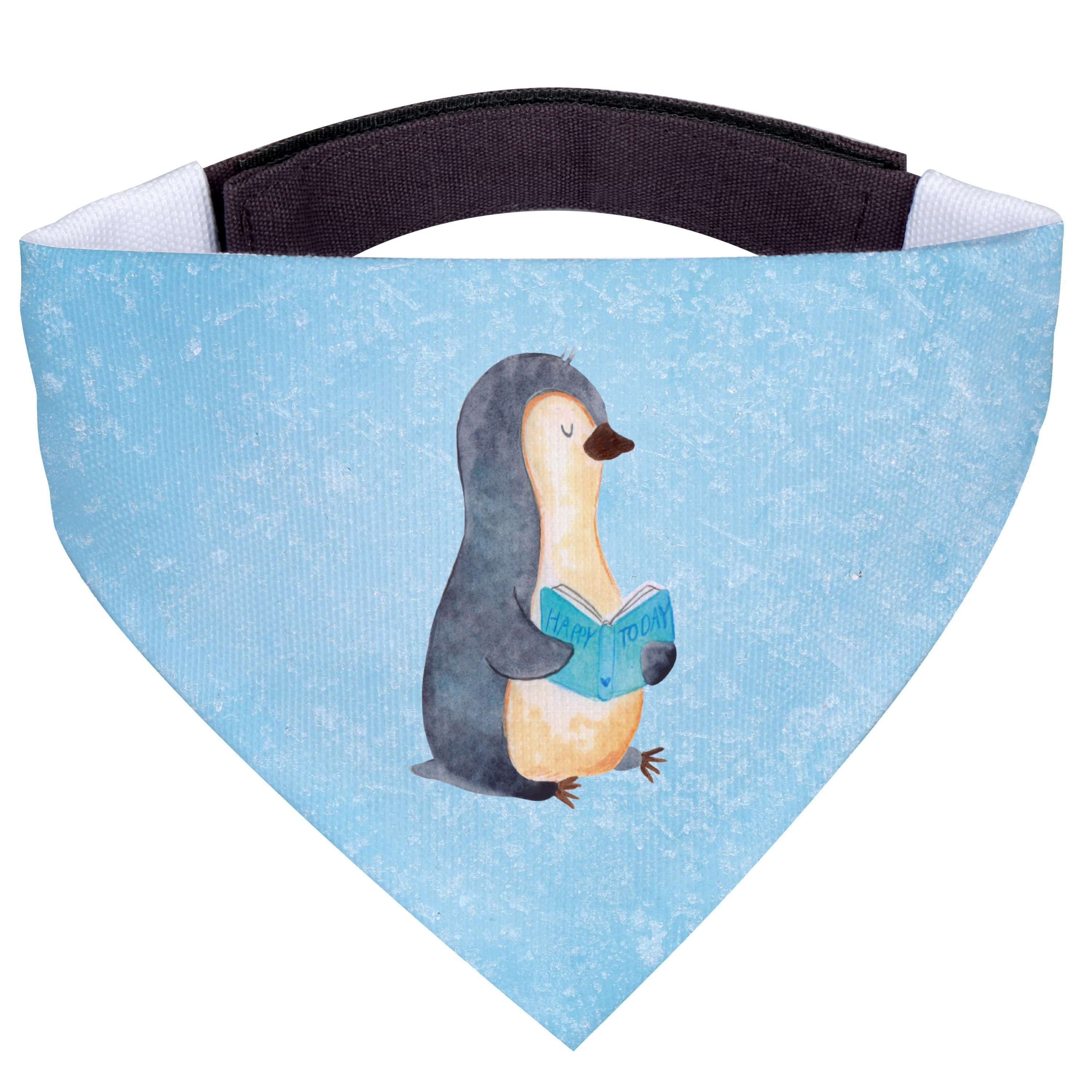 Mr. & Mrs. Panda Hundefliege Pinguin Buch, Hundehalstuch L, Eisblau, Faulenzen, Bandana, Halstuch, Polyester
