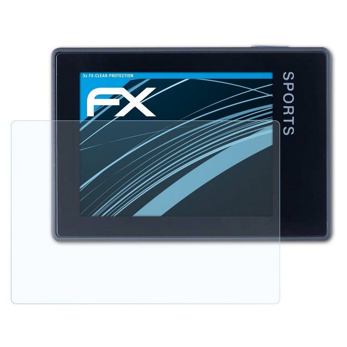 atFoliX Schutzfolie Displayschutz für Somikon NX4292-944 (3 Folien) Ultraklar und hartbeschichtet