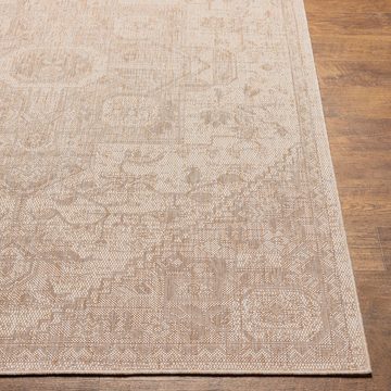 Teppich Traditional 2389, Surya, rechteckig, Höhe: 4 mm, Teppich In- /Outdoor Boho Jute-Optik, Balkon, Terrasse, Garten, Beige