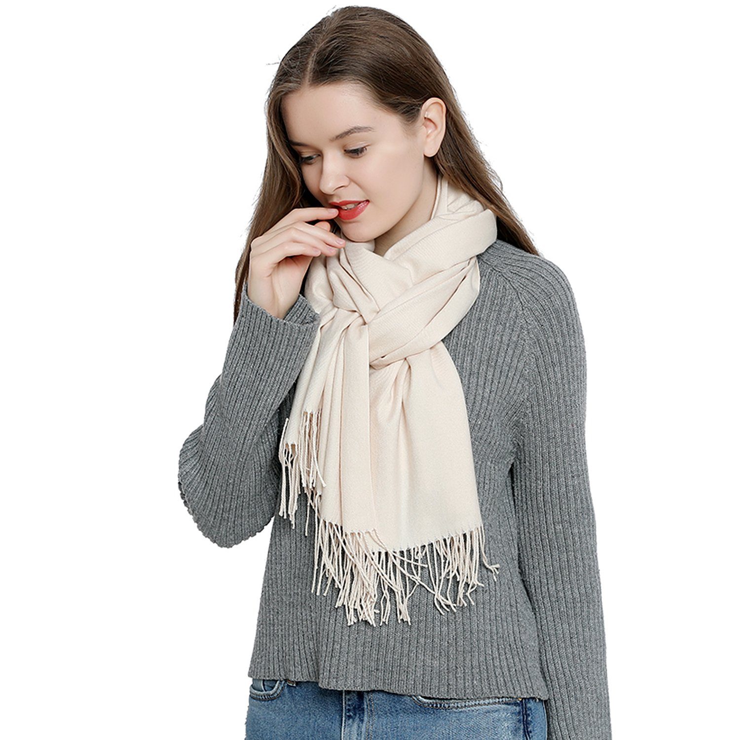 Schal Damen Schal einfarbig 185 x 65 cm, (1-St), Damenschal, kuschlig weich günstig online kaufen