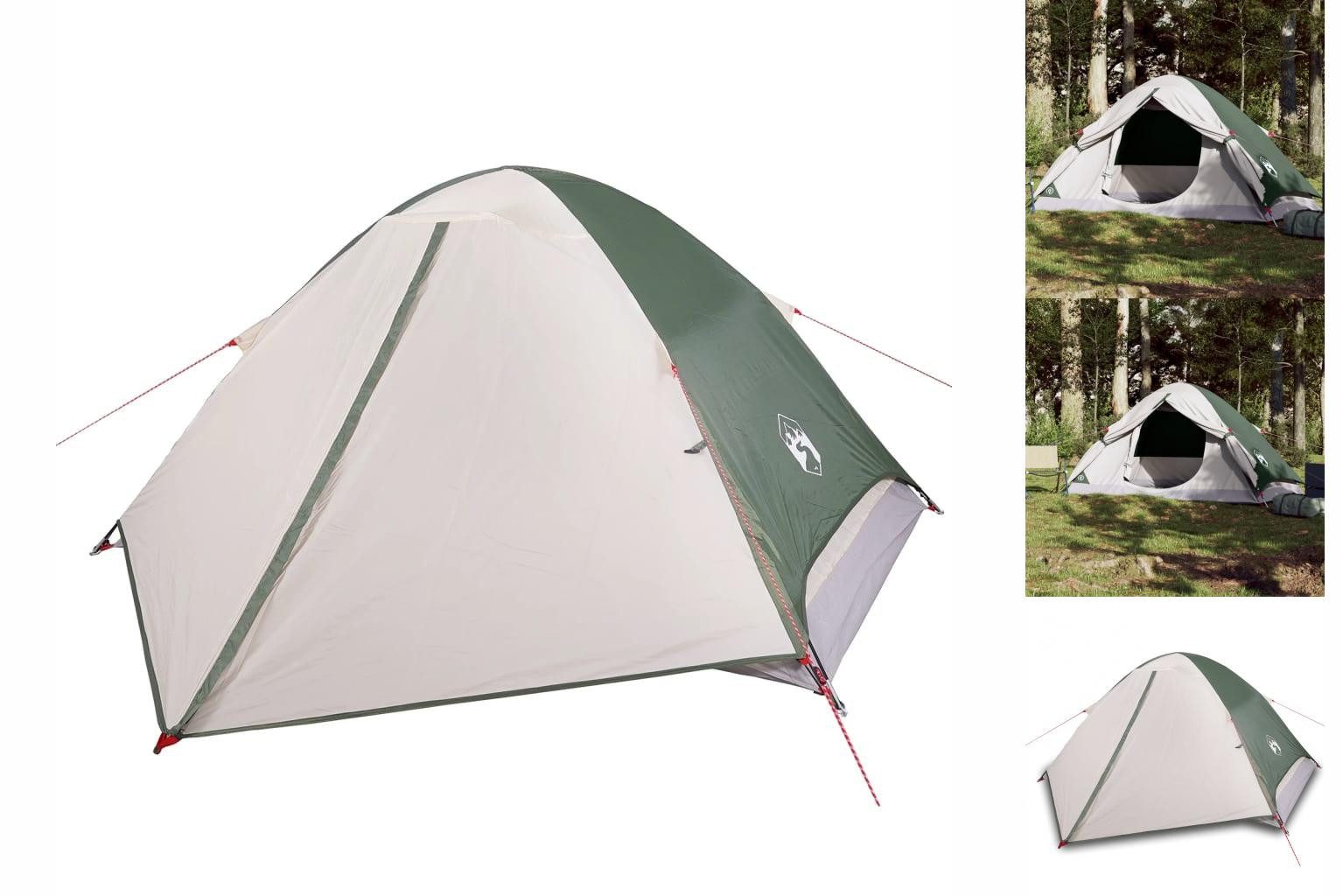 vidaXL Kuppelzelt Kuppel-Campingzelt 2 Personen Grün Wasserdicht Camping Zelten Outdoor