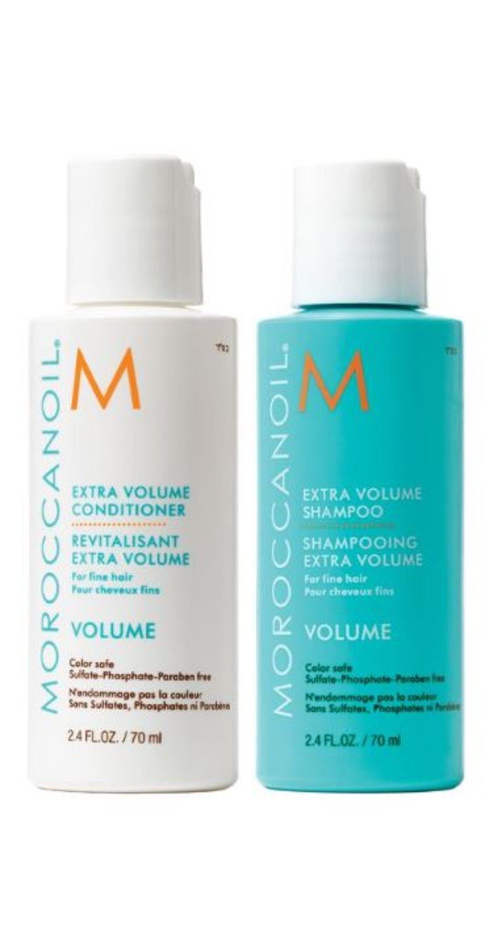 moroccanoil Haarpflege-Set Volume mini, Reiseset, 2-tlg., Shampoo 70 ml + Conditioner 70 ml, volumengebend