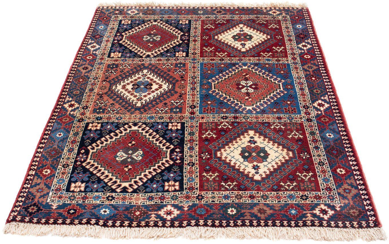 Wollteppich Yalameh Felder Rosso chiaro 145 x 99 cm, morgenland, rechteckig, Höhe: 10 mm, Handgeknüpft