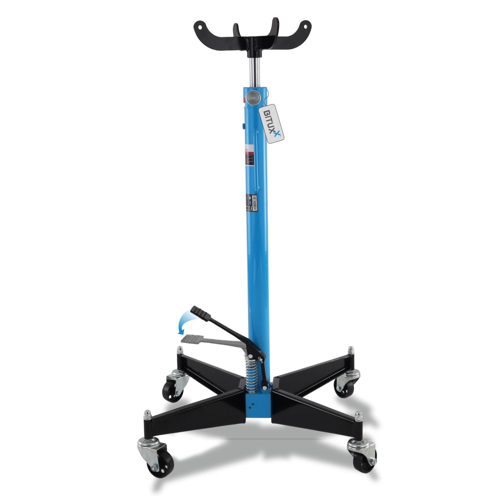 Bituxx Getriebeheber hydraulisch Blau + Schwarz, MS-19544, regulierbar in der Höhe, Tragkraft bis 500 kg