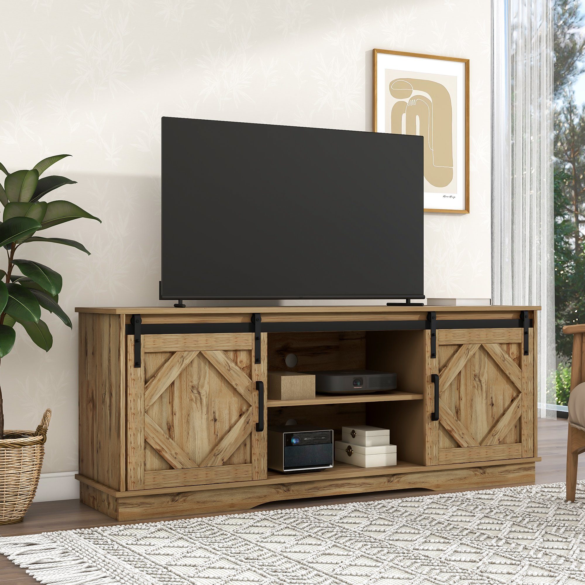 OKWISH TV-Schrank TV Stand Sideboard Entertainment günstig online kaufen