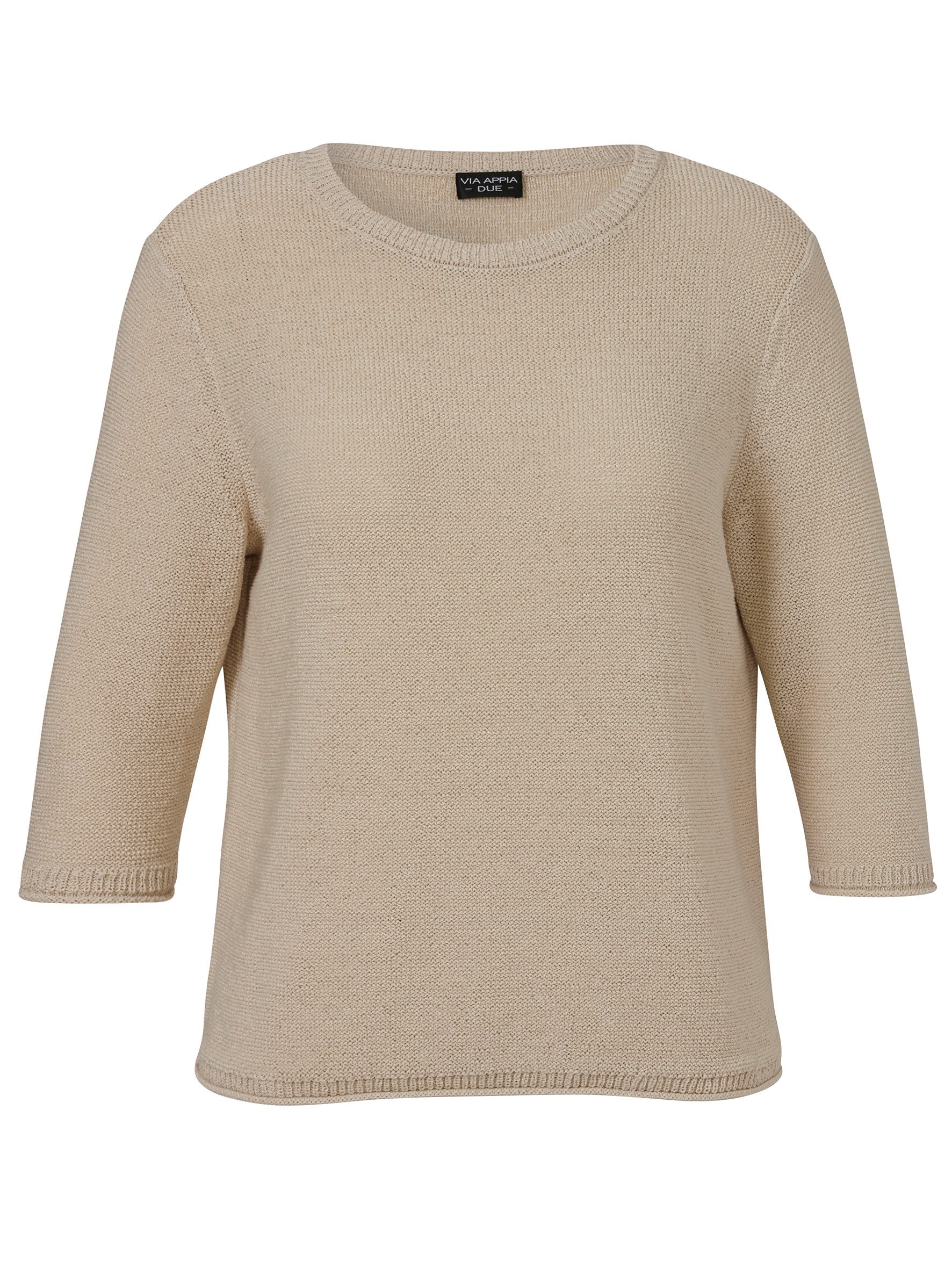 VIA APPIA DUE Sweatshirt Pullover Rundhals 3/4 Arm Struktur