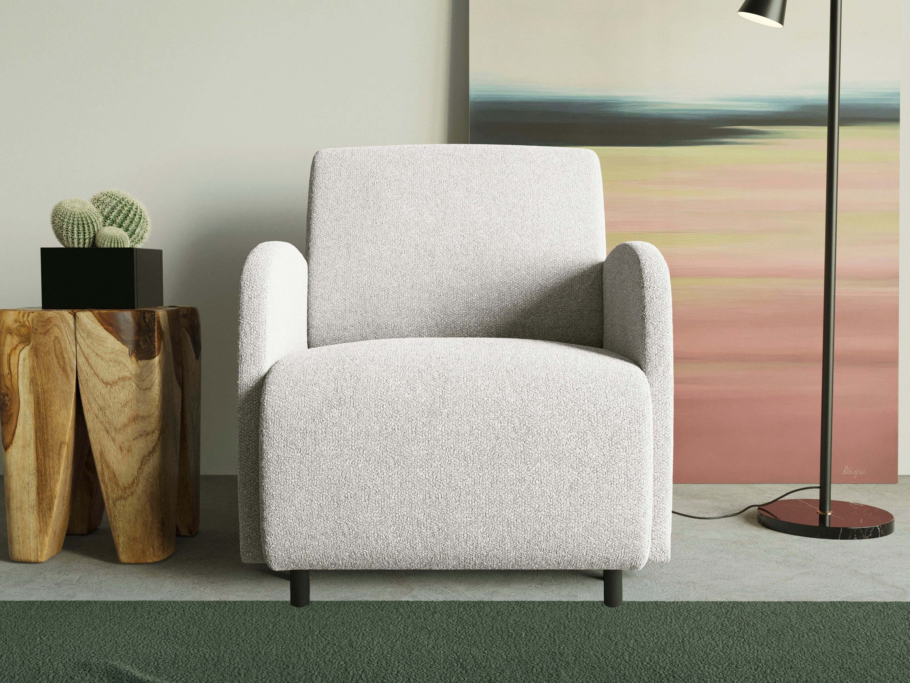 auch erhältlich, Sessel teilweise Leonique recyceltem in Aurelie, Design in Stoff stilvollem