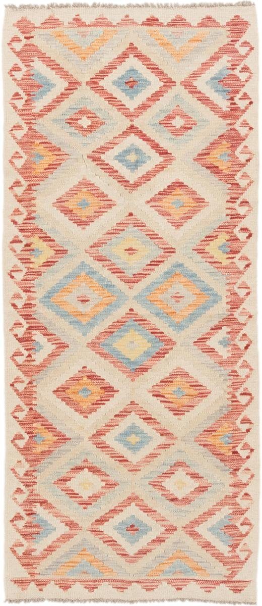 Orientteppich Kelim Afghan 83x190 Handgewebter Orientteppich Läufer, Nain Trading, rechteckig, Höhe: 3 mm