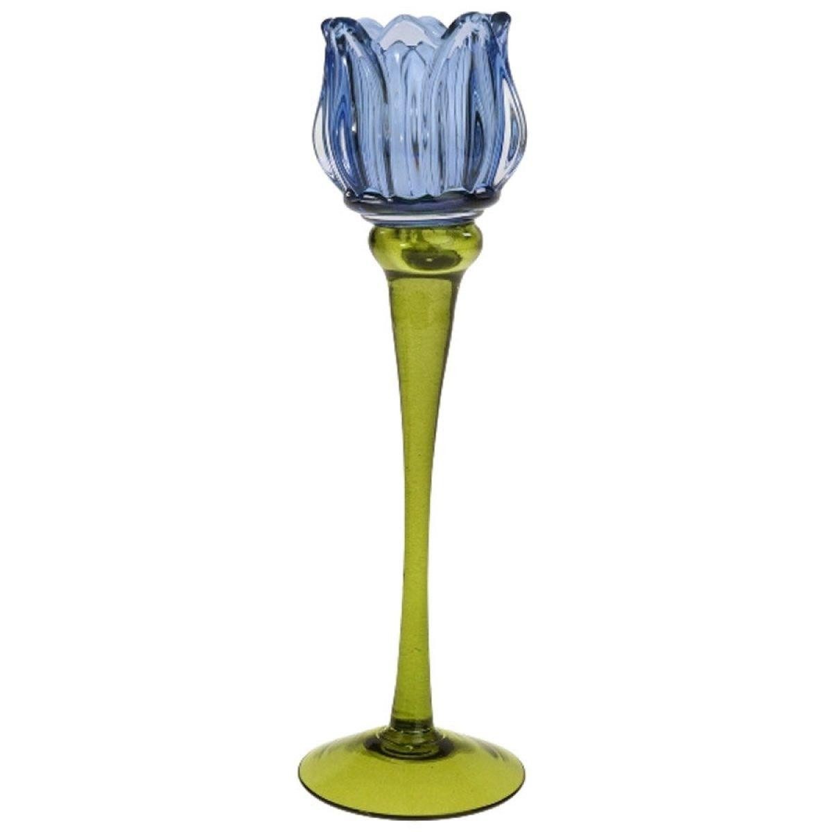 Werner Voß Kerzenhalter Kerzenleuchter Tulpe Blau (26cm)