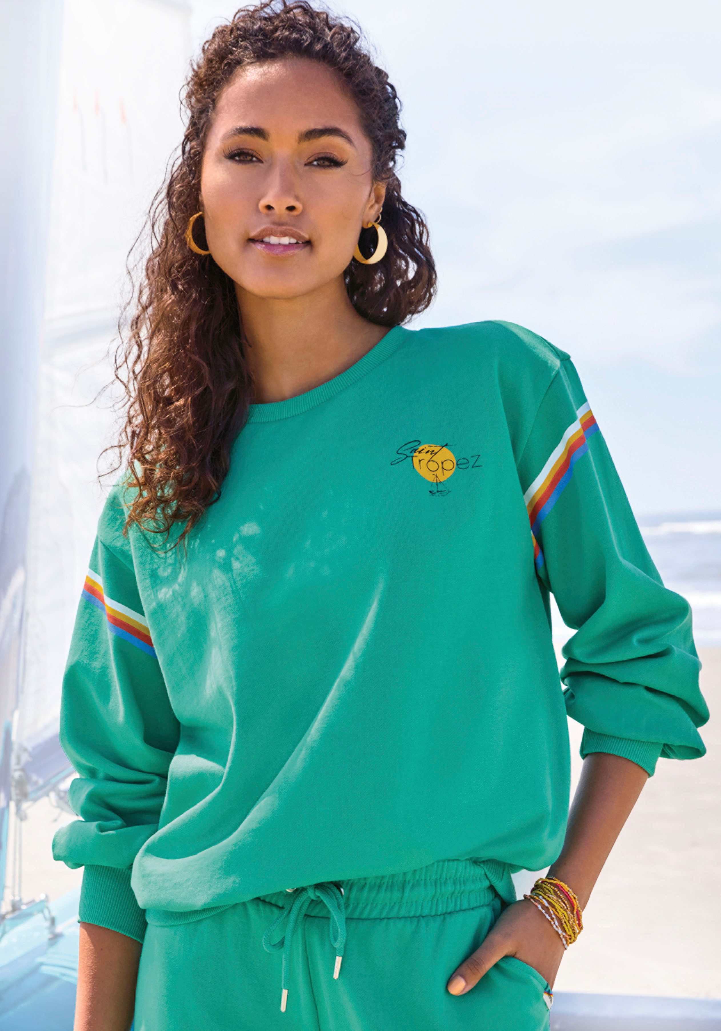 Bench. Loungewear Sweatshirt mit modischen Druck Details, Loungewear