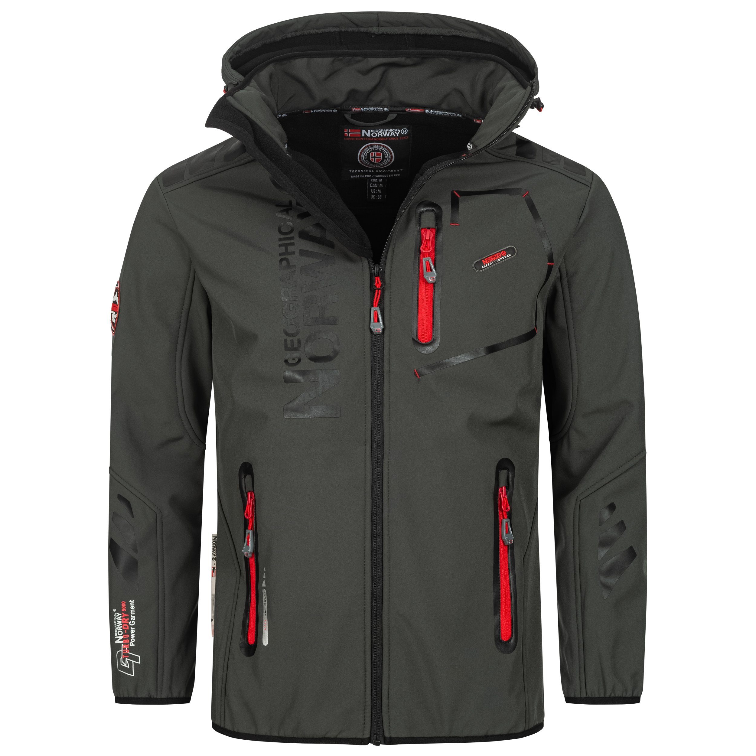 Geographical Norway Softshelljacke Vantaa Herren Softshell Jacke Outdoor Funktionsjacke Grau 02 | Übergangsjacken