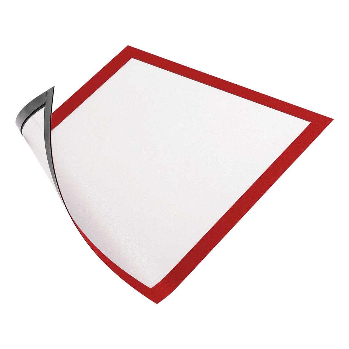 magnetisch DURAFRAME® haftend Einzelrahmen DURABLE rot MAGNETIC Info-Rahmen, St), 4869, (5