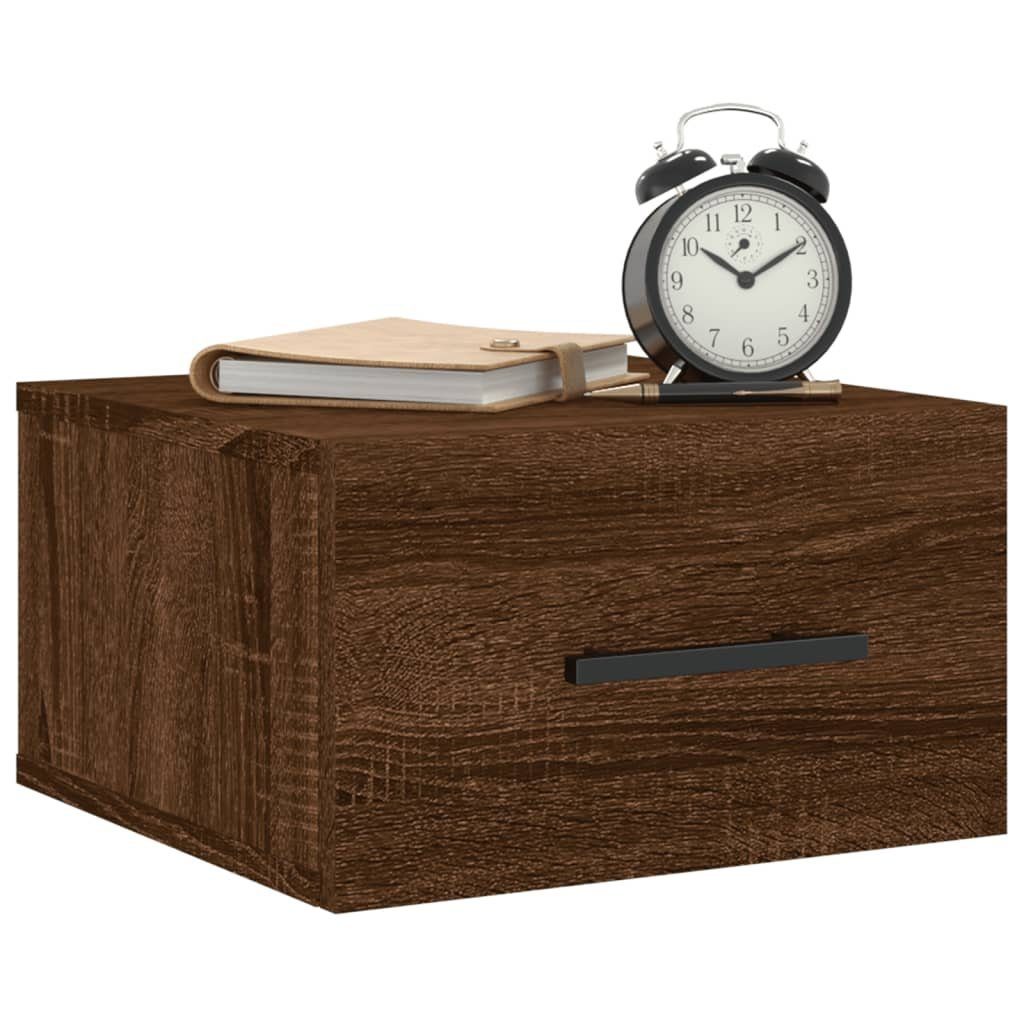 Eichen-Optik (1-St) vidaXL Braune Braun cm 35x35x20 Eiche Wand-Nachttisch Fächerschrank