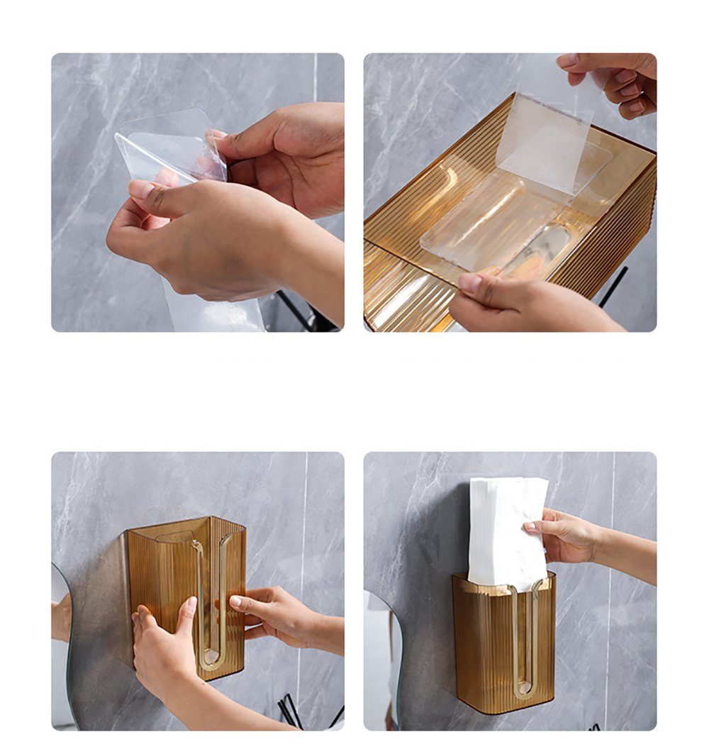 Taschentuchbox, Wandmontierte U-förmige Masken L.Ru Papiertuchspender können UG Aufbewahrungsbox, platziert (1-tlg), werden
