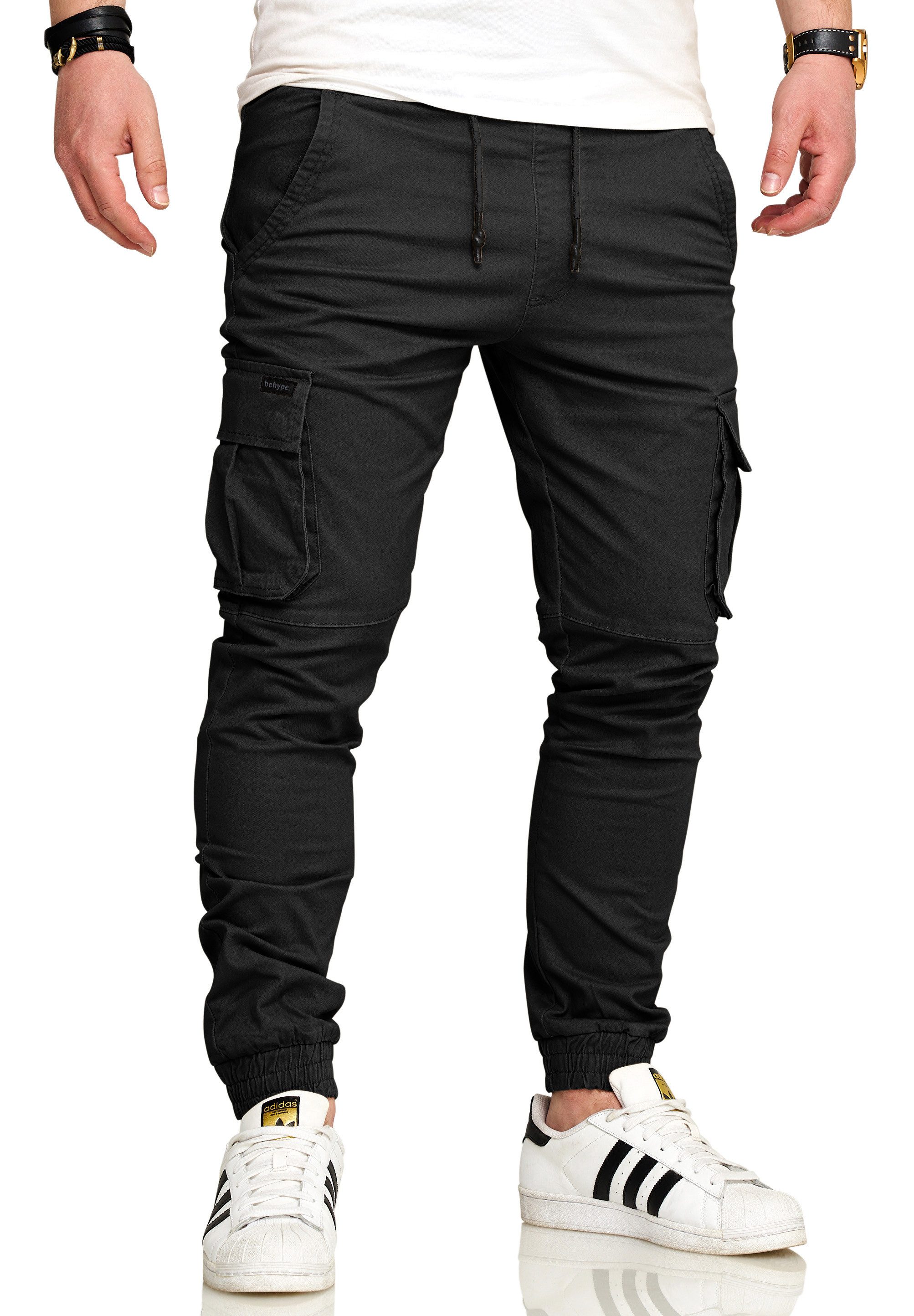 SOULSTAR Cargohose S2LOM Herren Chino Jogger Jeans Hose Stoffhose Freizeithose