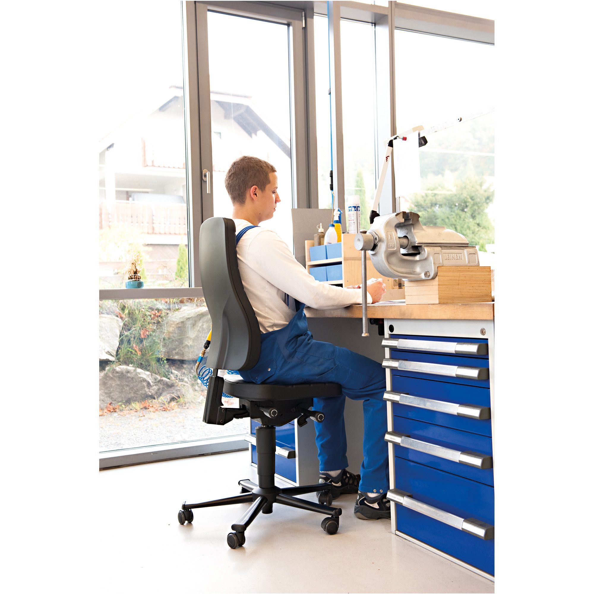 bimos Drehstuhl Arbeitsdrehstuhl Highline 2 9643-2000 All-in-One schwarz
