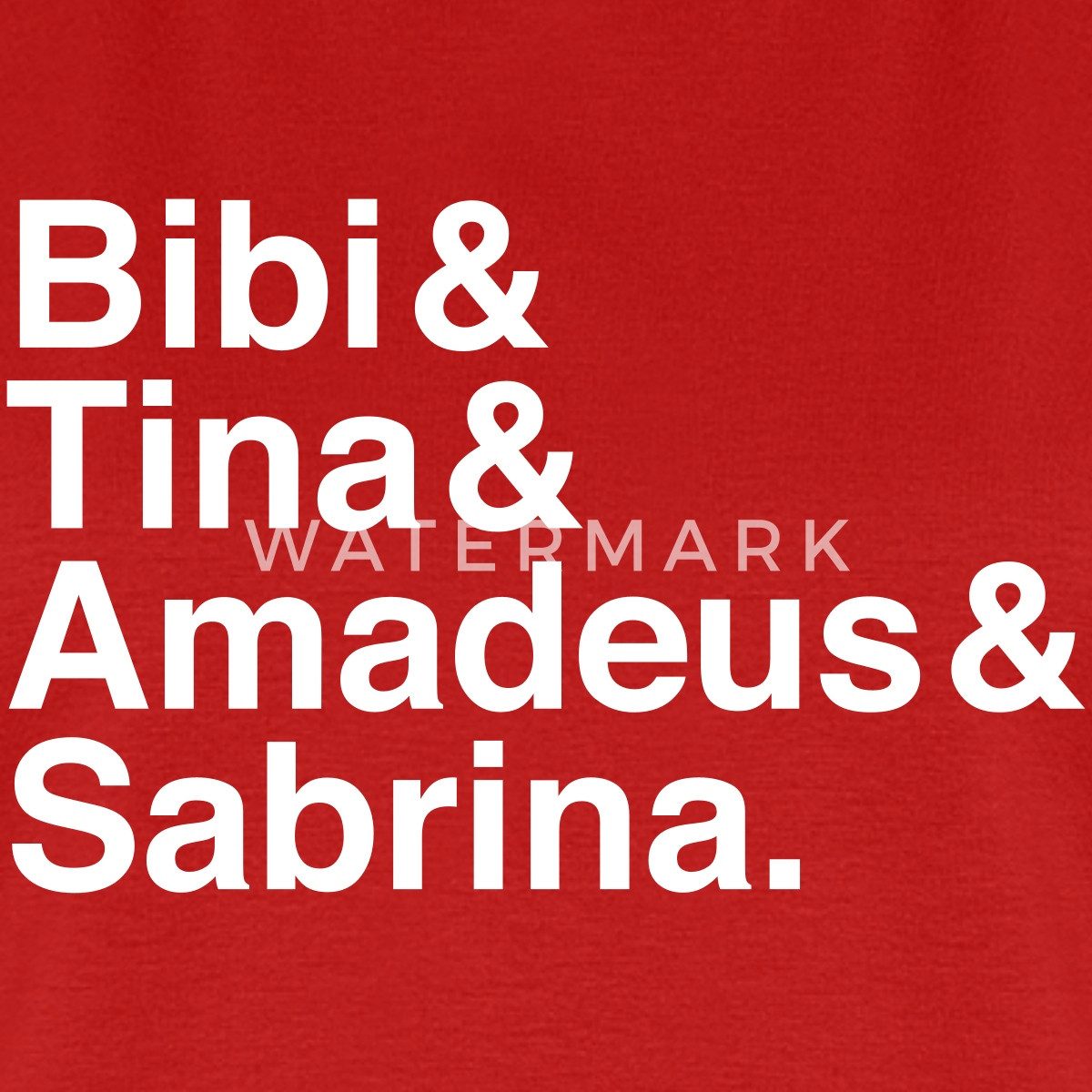 Spreadshirt T-Shirt Bibi Und Tina Amadeus Sabrina Typographie weiß Frauen Premium T-Shirt (1-tlg)