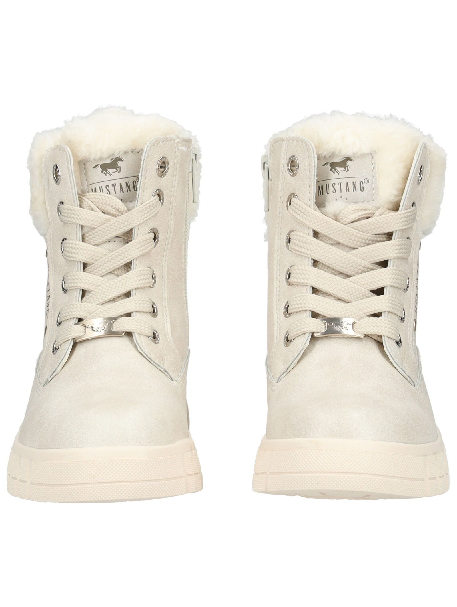 MUSTANG Stiefelette Lederimitat/Textil . Schnürstiefelette