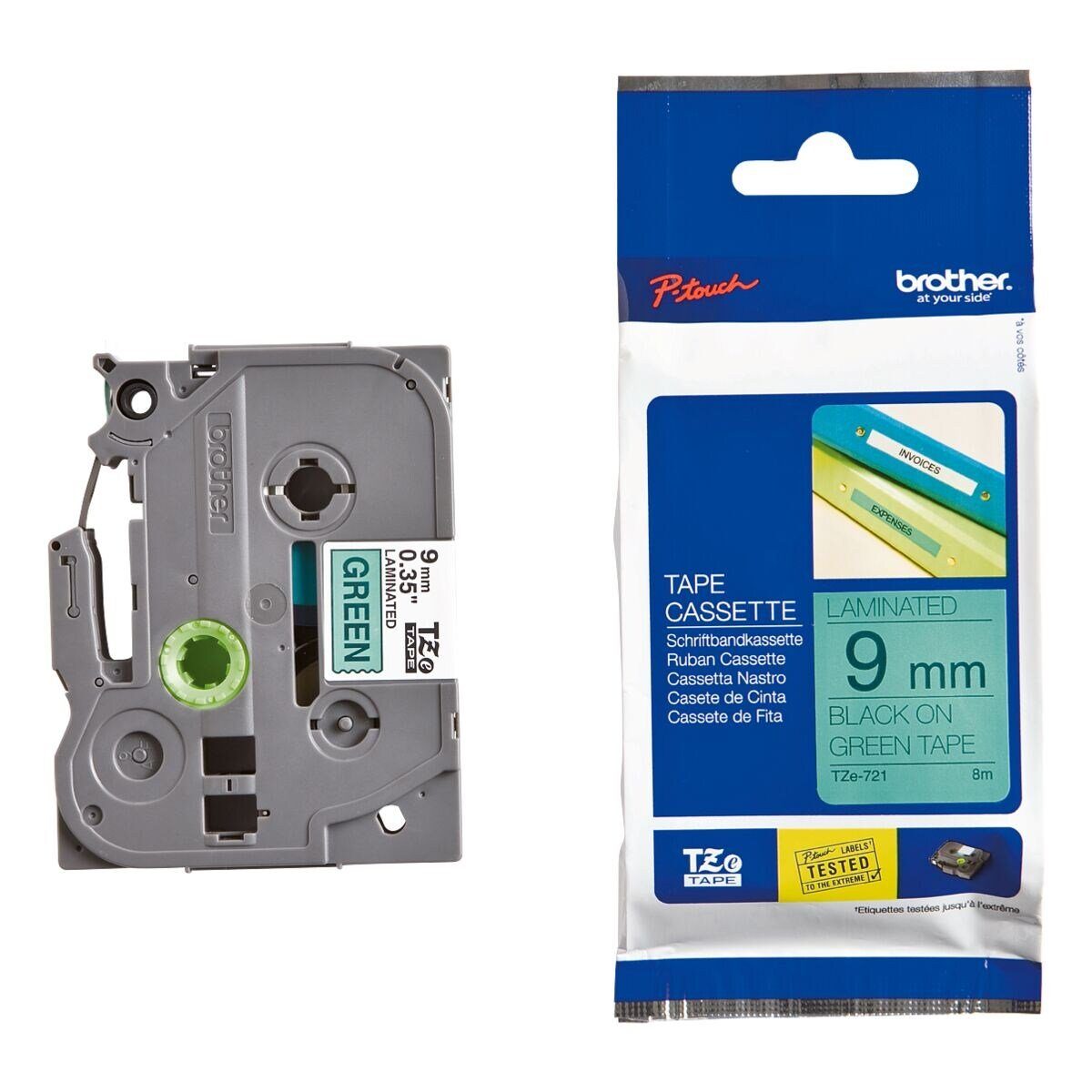 Brother Beschriftungsband TZe, 9 mm x 8 m, 9,00 mm x 8,00 m, laminiert