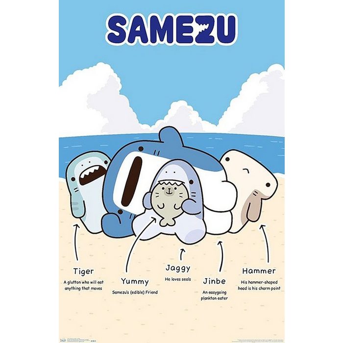 Trends International Poster Samezu Shark Poster Group 56 8 x 86 4 cm