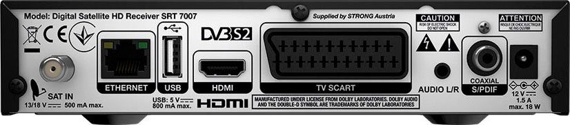 Strong SRT 7007 HDTV- Satellitenreceiver (LAN (Ethernet)