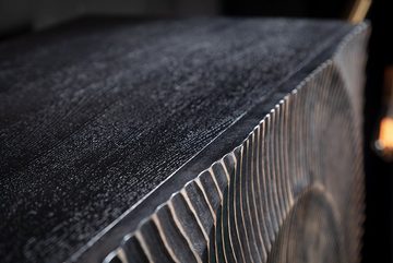 riess-ambiente Highboard GOLDEN SUNSET 120cm schwarz / gold (Einzelartikel, 1 St), Massivholz · Metall · Kommode · 3D Front · Wohnzimmer