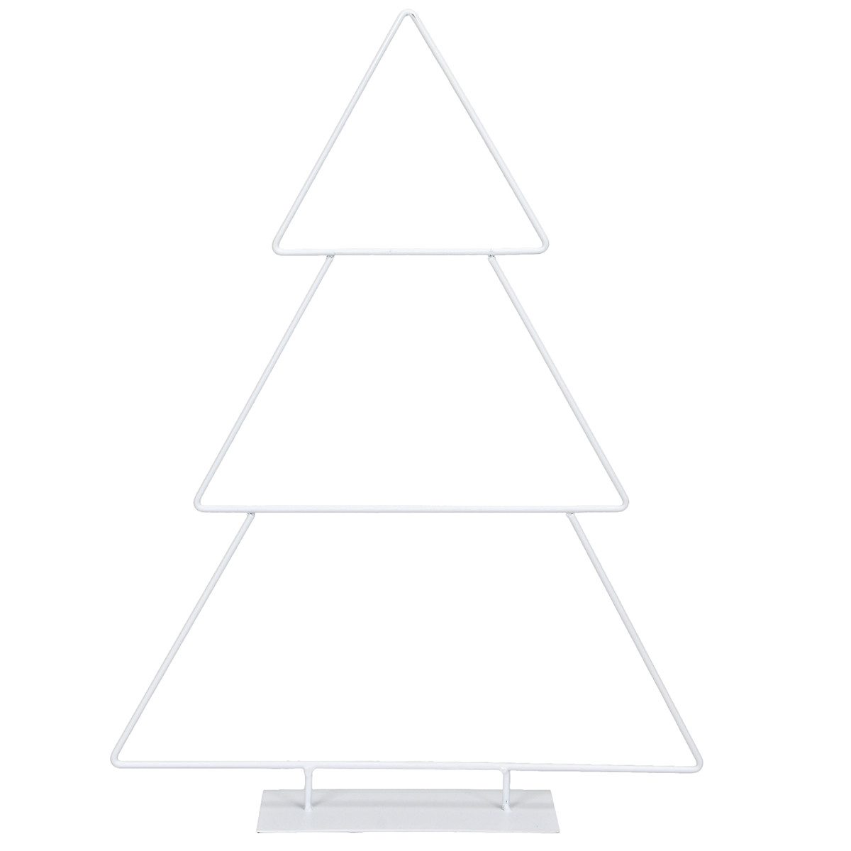 Posiwio Künstlicher Weihnachtsbaum Weihnachtsbaum Metall Weiß 41cm Skandi Deko modern