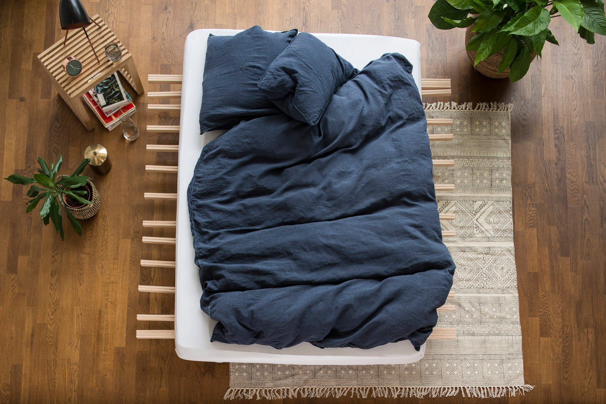 Bettwäsche Linus, lavie, Bettdeckenbezug aus 100% Leinen mit Stonewash-Finishing