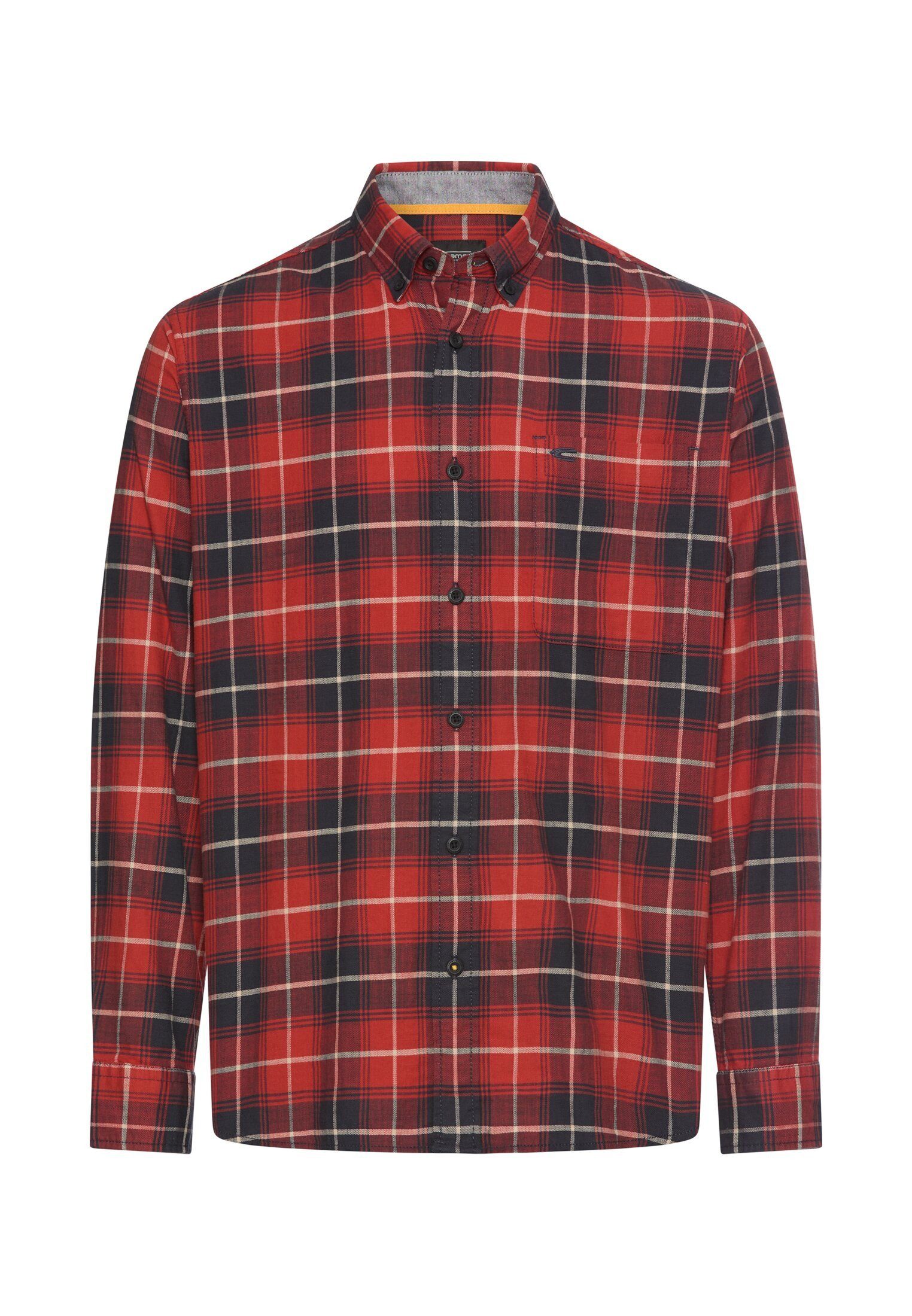 camel active Karohemd im Karo-Look und mit Button-Down-Kragen