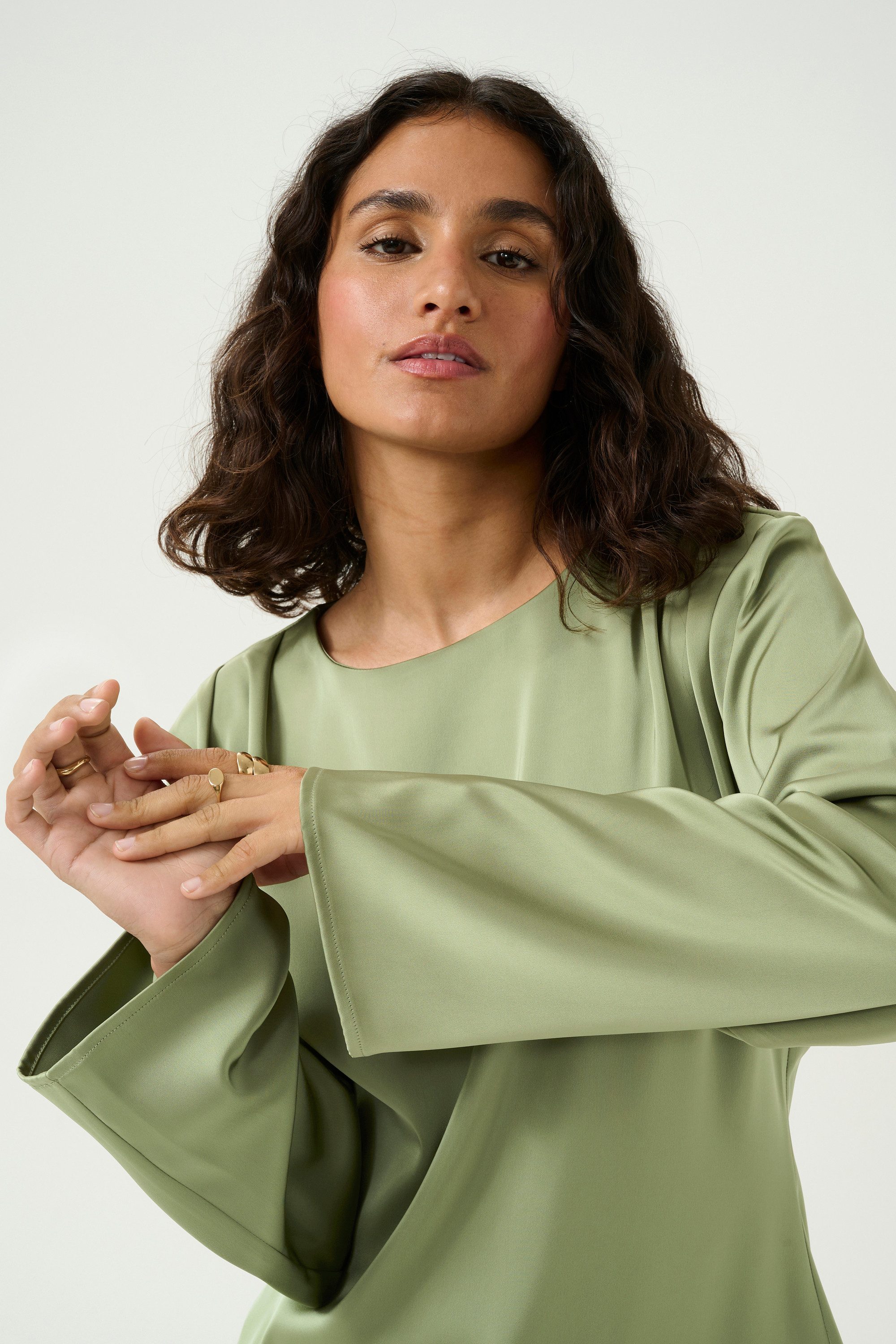 KAFFE Langarmbluse Langarm-Bluse KAhill