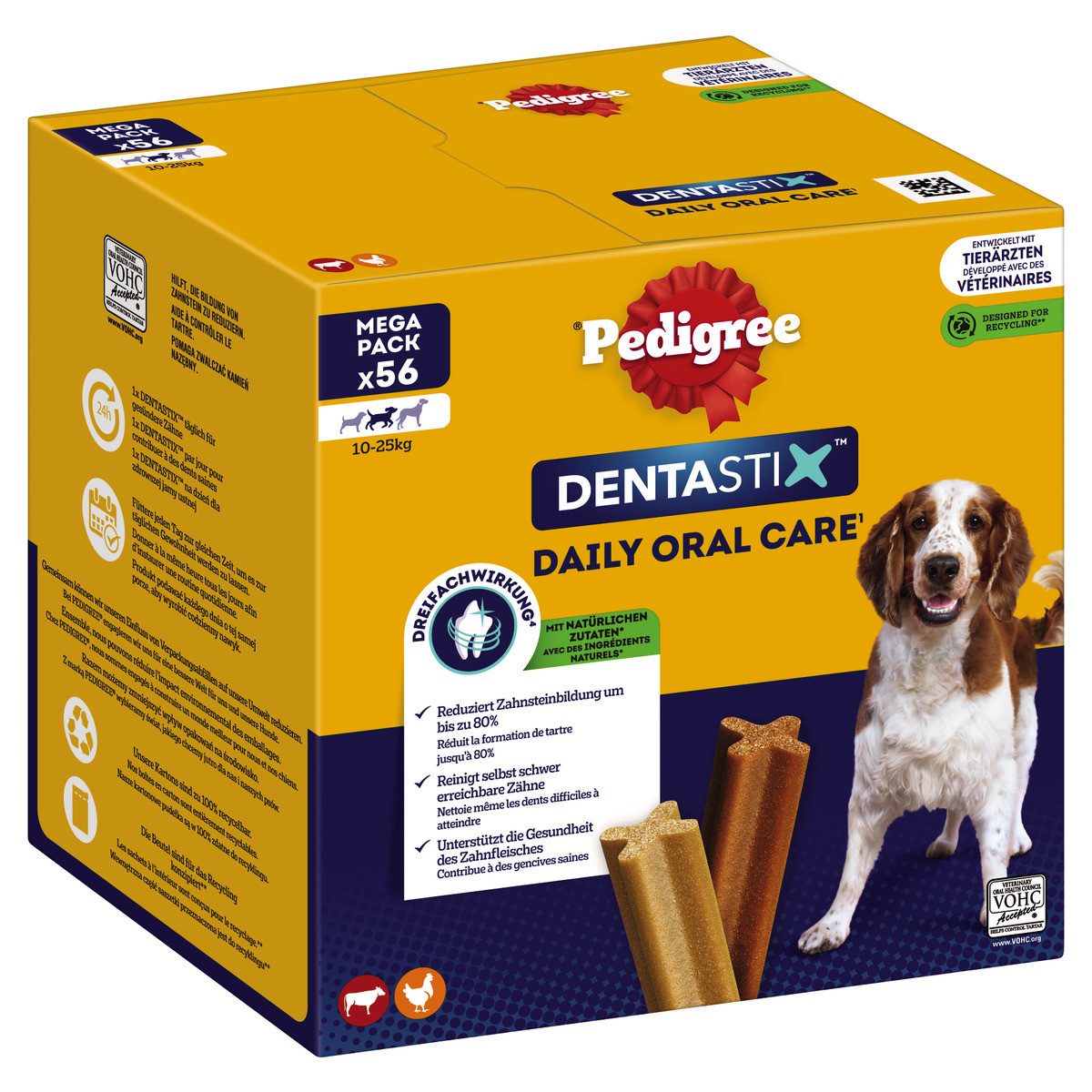 Pedigree DENTASTIX Multipack mittelgroße Hunde 56er Pack, Snack für: Hund