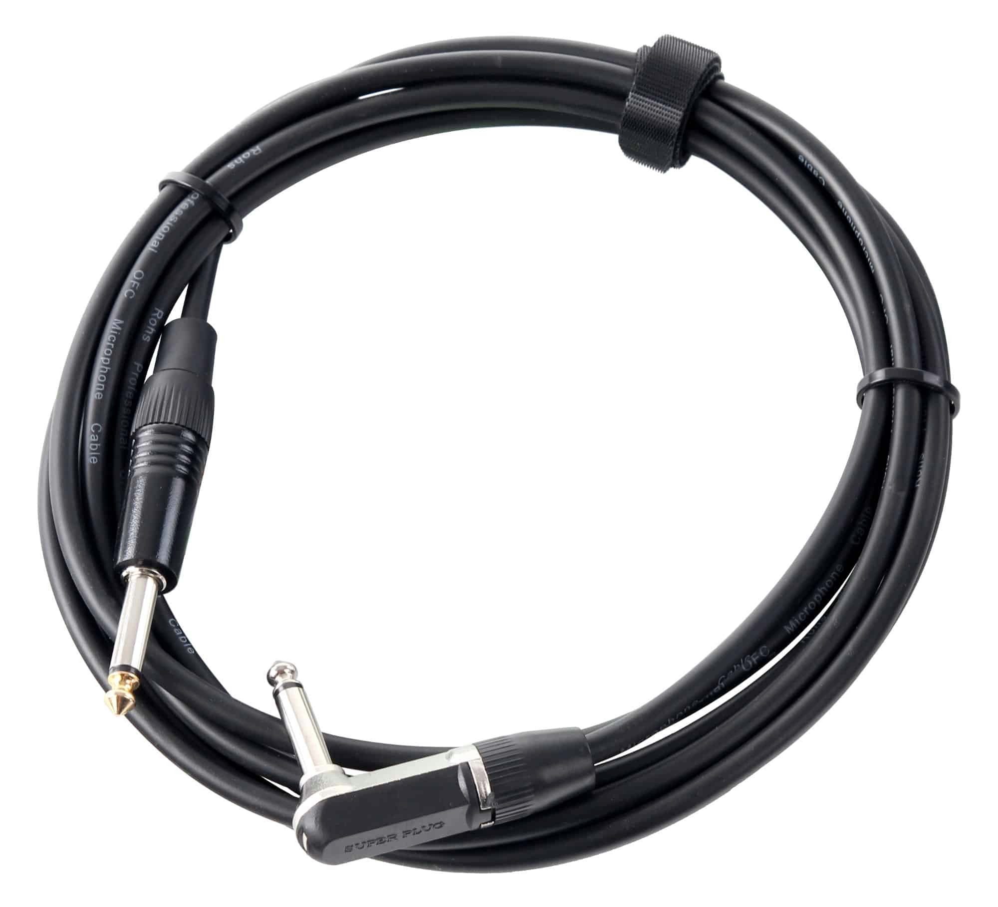 Pronomic INST-A-3 Winkel-Klinkenkabel 3 m Instrumentenkabel, 6,3mm Klinke, 6,3mm Klinke (300 cm), Hochwertige Stecker und Schirmung