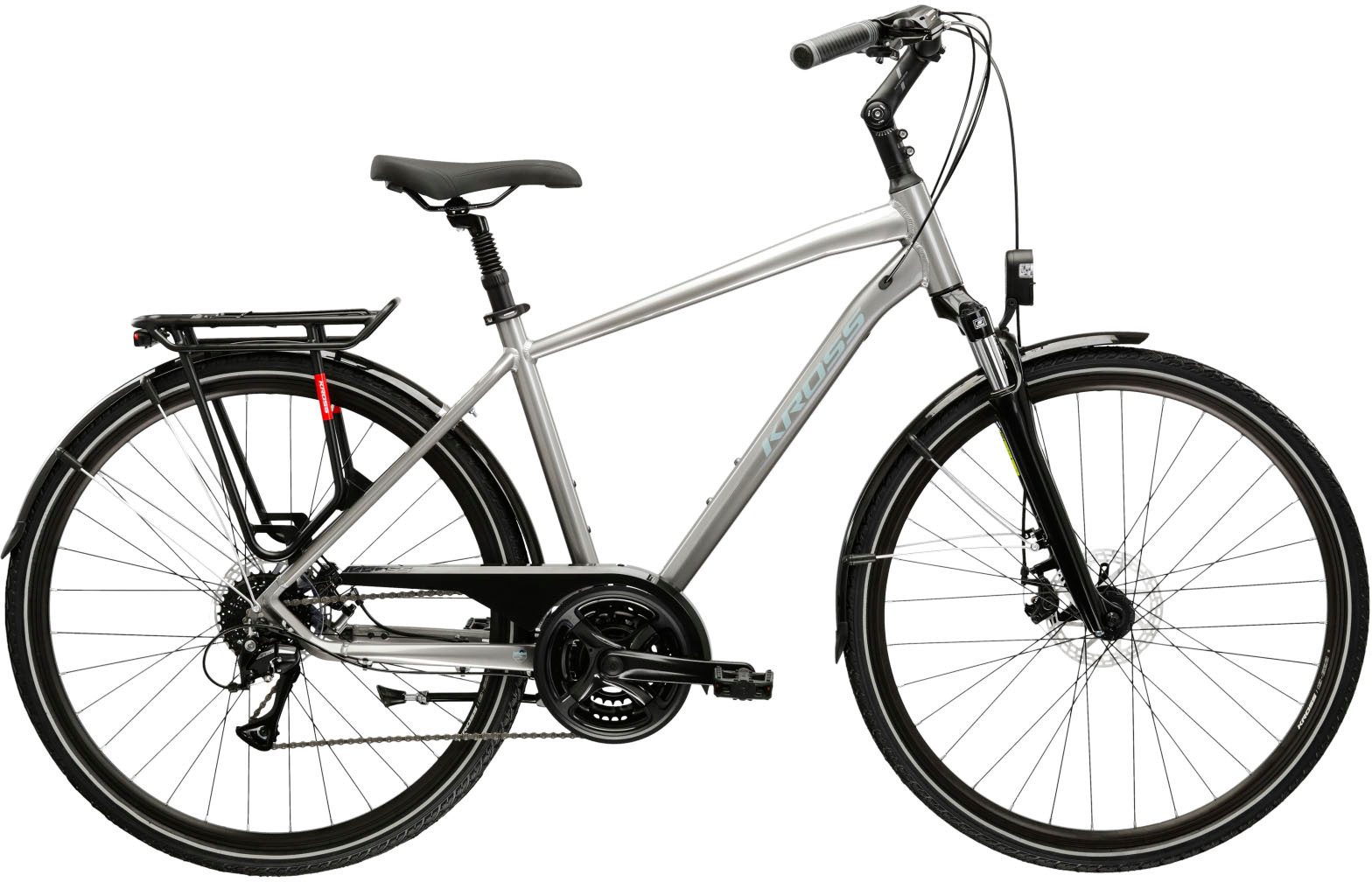 Kross Trekkingrad Trans 3.0, 24 Gang Shimano ACERA M3020 Schaltwerk, Kettenschaltung