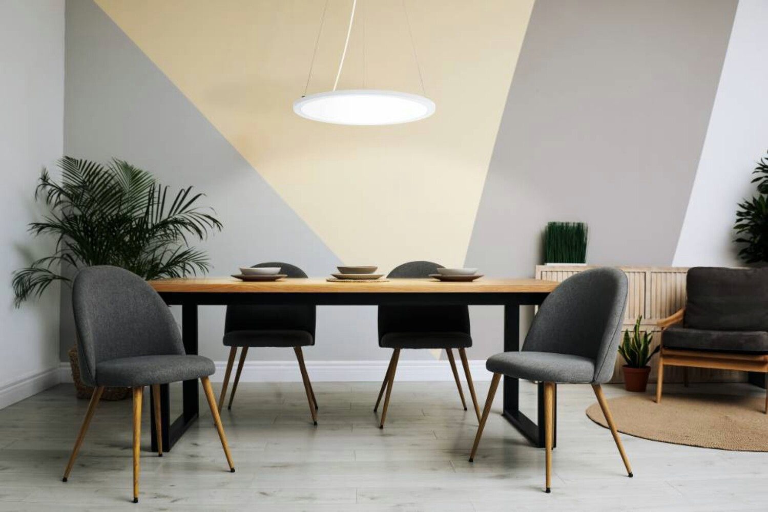EGLO Pendelleuchte "SARSINA" Aluminium, weiß, rund, günstig online kaufen