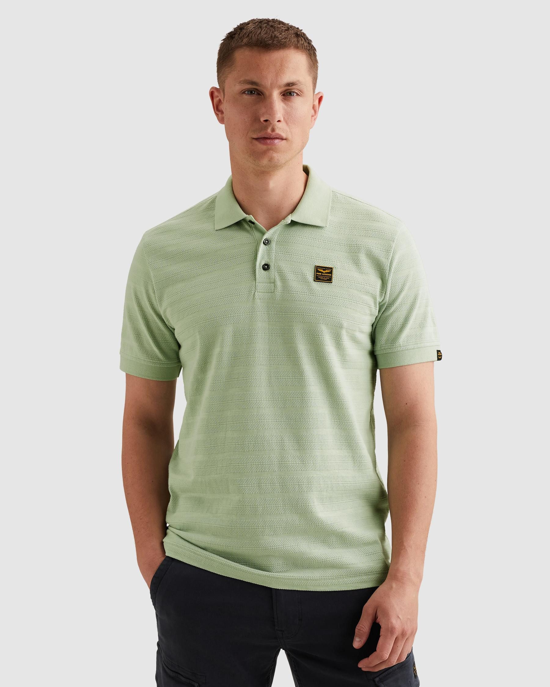 Poloshirt Short sleeve polo jacquard jersey stripe