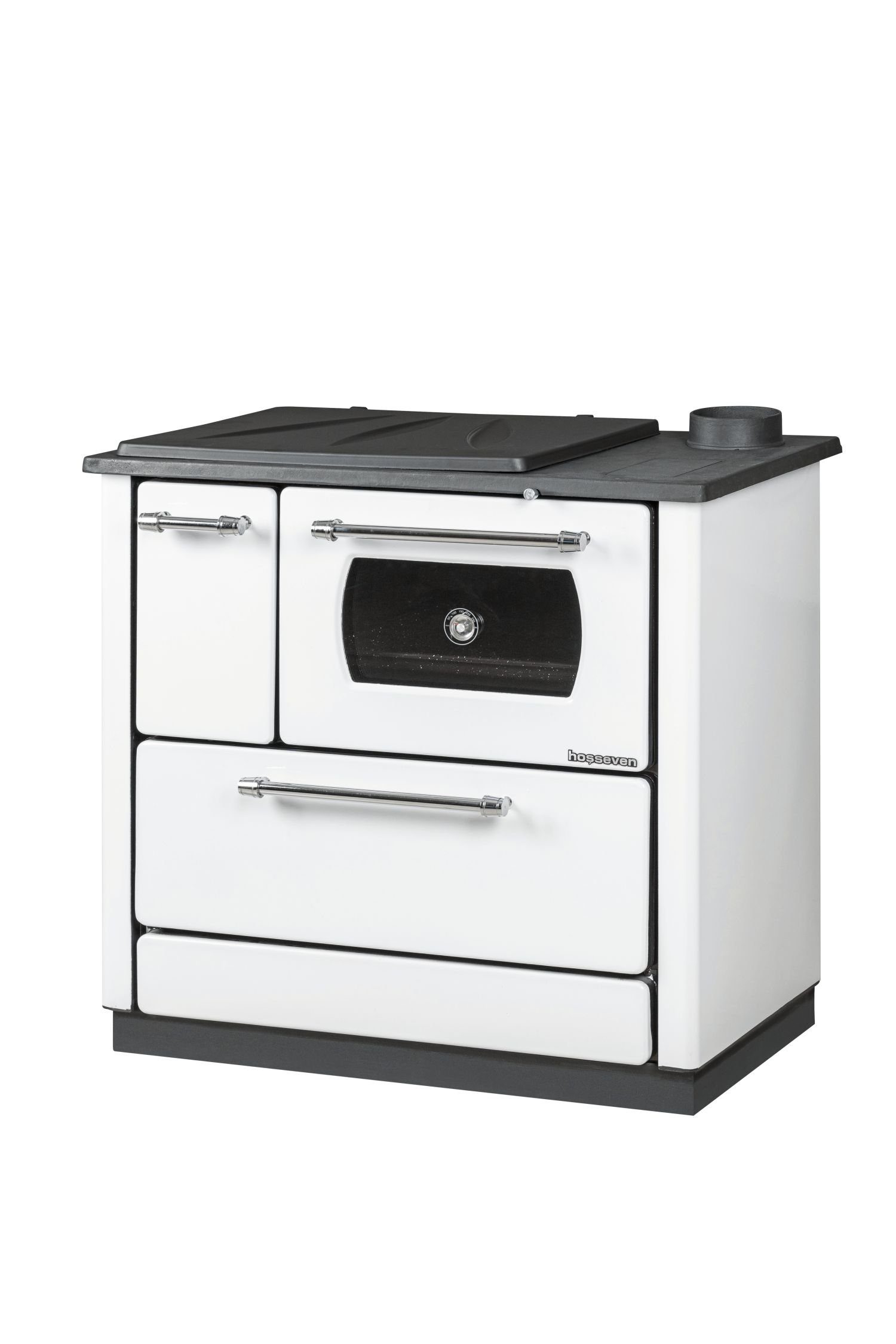 moeby24 Kaminofen Küchenofen Holzherd Küchen Herd Gusseisen 7,9KW BimSchV2 EEK A+ Weiß, 7 kW, Küchenofen, (1-tlg), Backen / Kochen möglich / Heizen