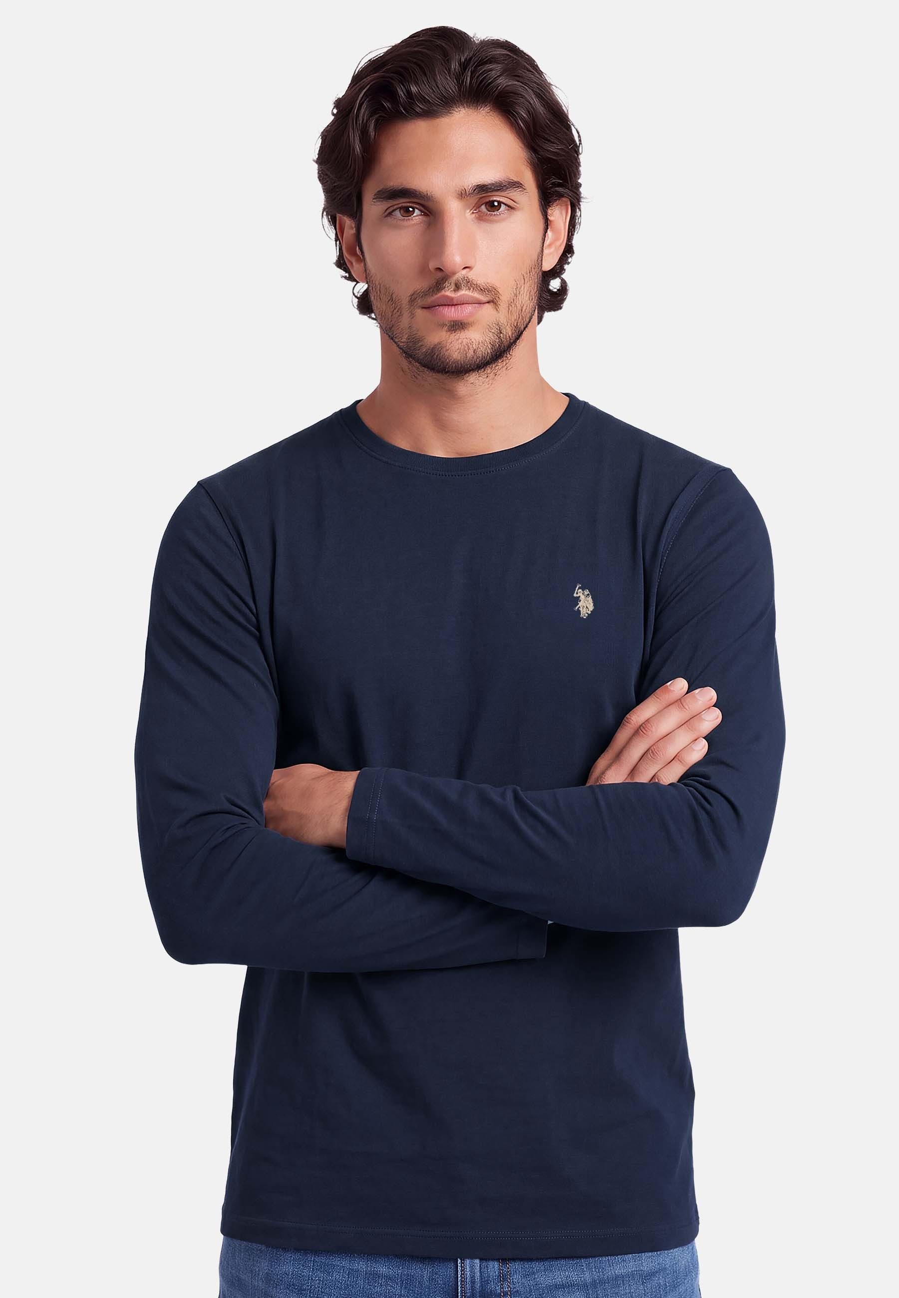 U.S. Polo Assn. Rundhalspullover aus reiner Baumwolle mit Logostickerei – Bild 2 von 5