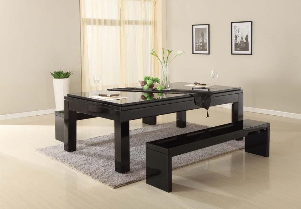 Xlmoebel Billardtisch Esstisch Billardtisch 2 in 1 Pooltisch Holz 7ft, Made in Europa