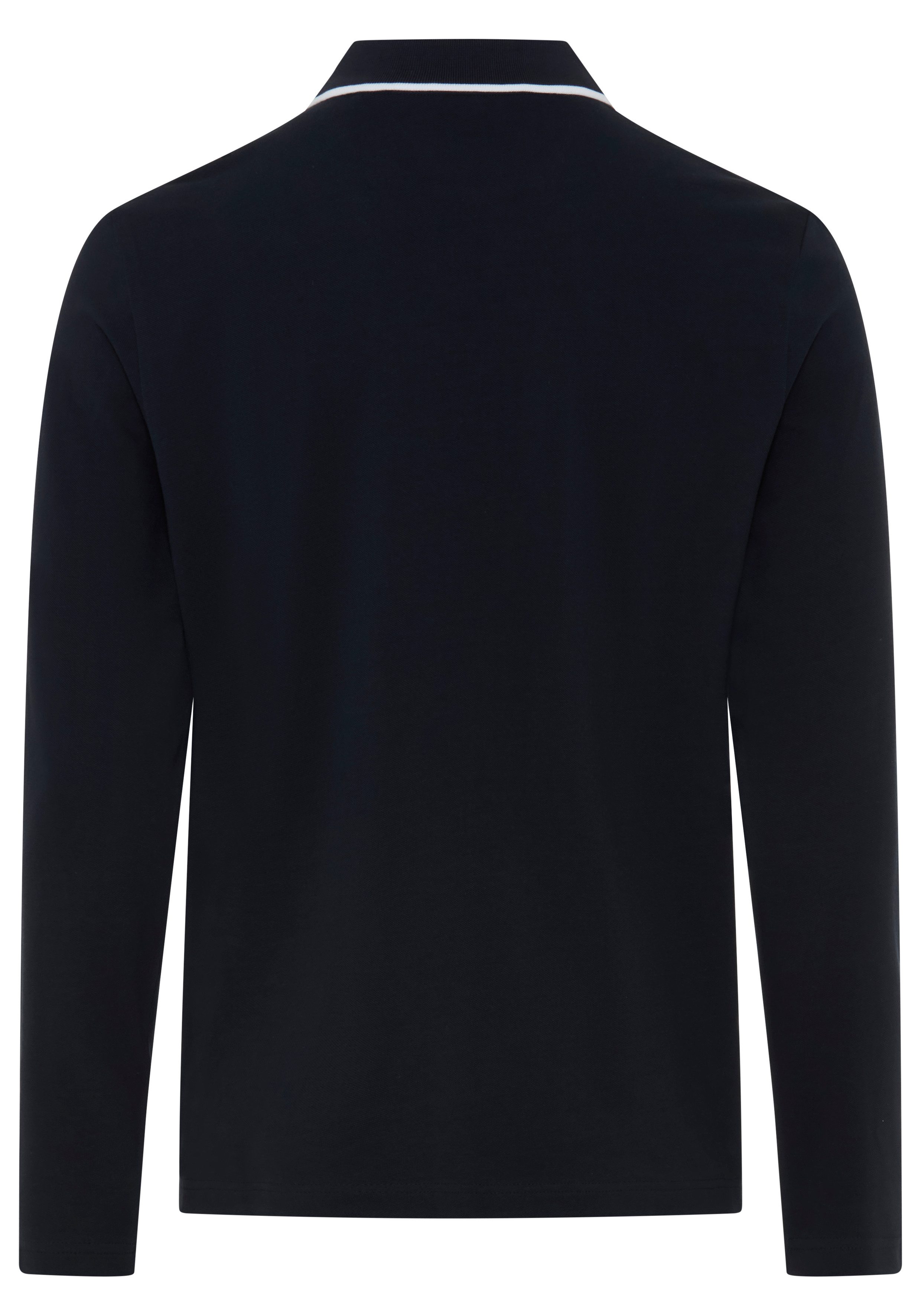 BOSS ORANGE Langarm-Poloshirt Regular Fit, reine Baumwolle, BOSS-Label