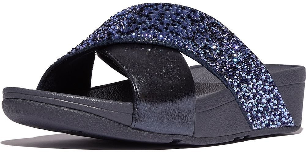 Fitflop Lulu Crystal-Mix Metallic Cross Slides Sandale günstig online kaufen