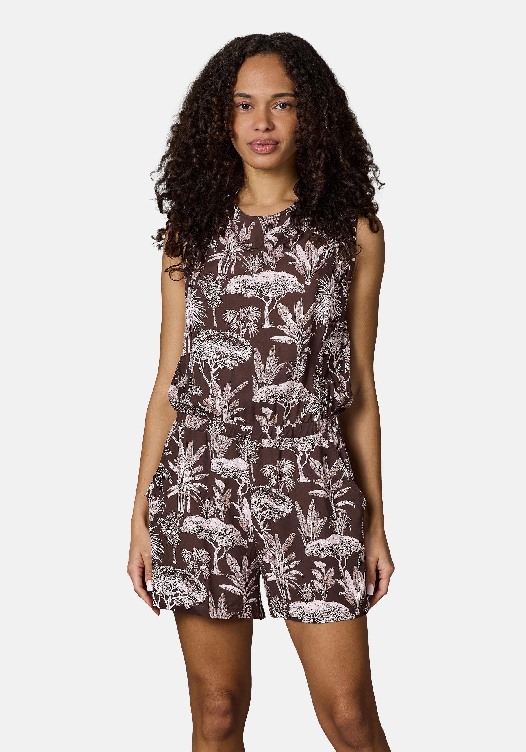 Ragwear Jumpsuit Zella schicker, kurzer Damen Overall mit floralem Print