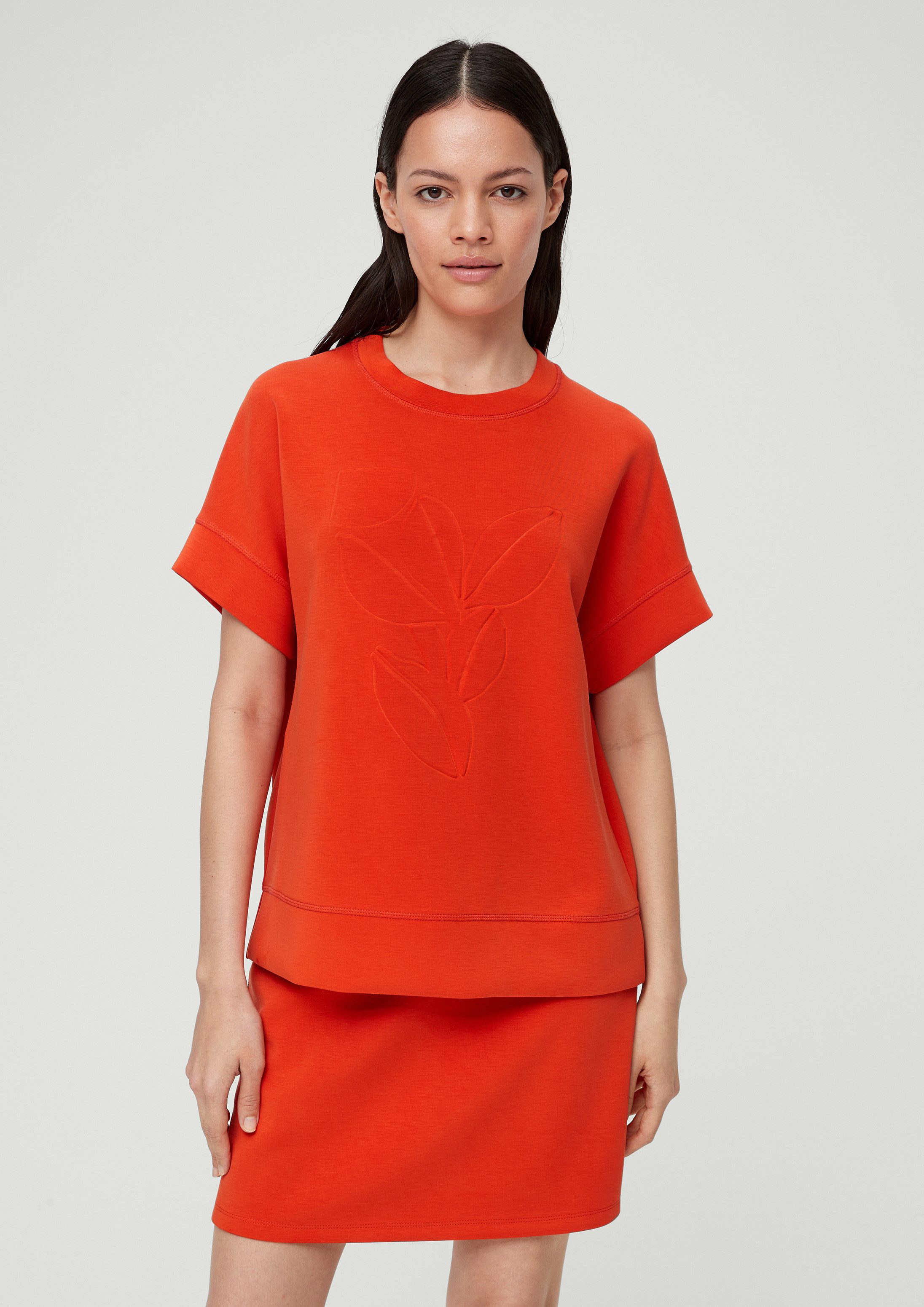 s.Oliver Sweatshirt Sweatshirt Scuba-Shirt im Loose Fit