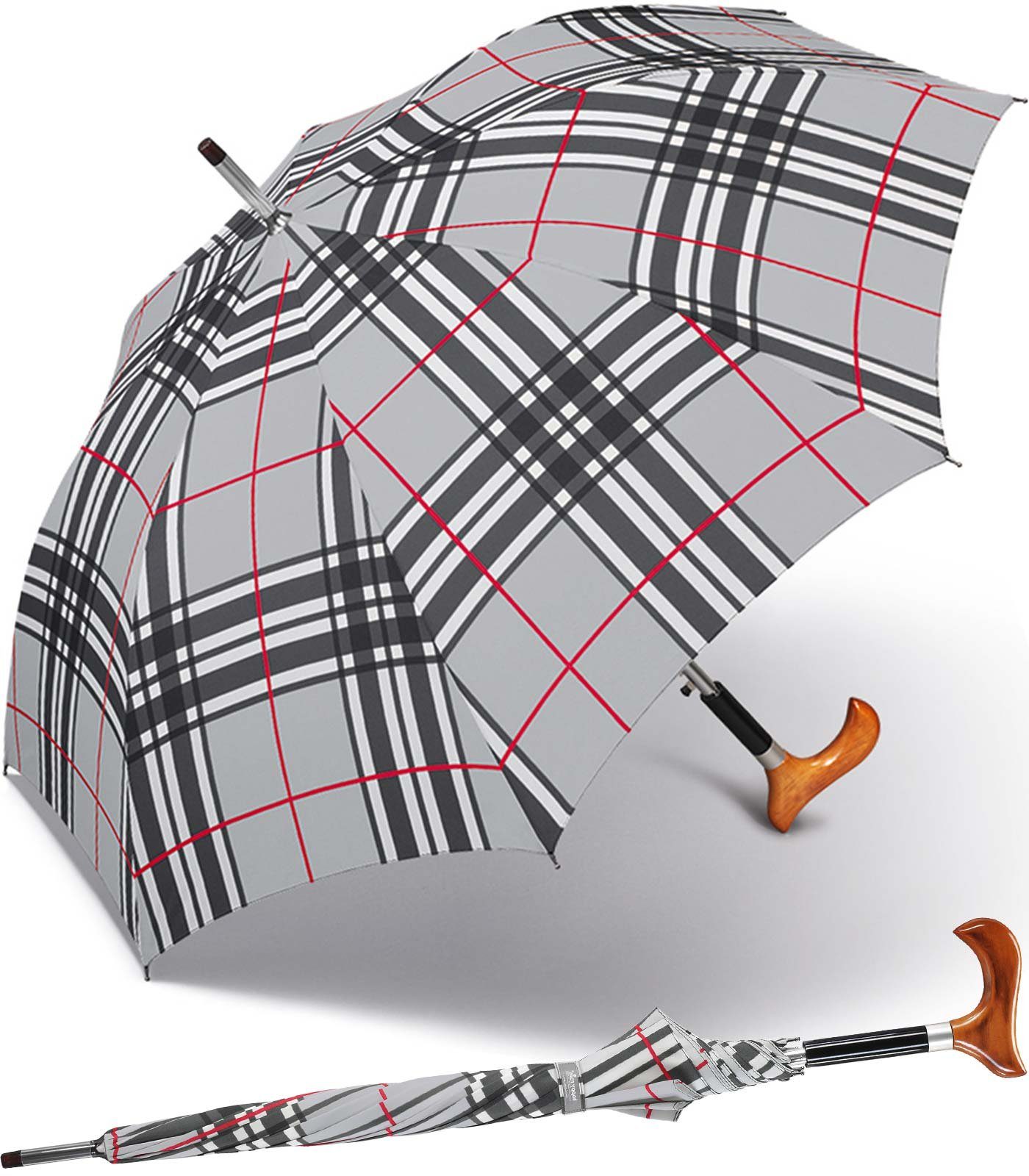 happy rain® selection Stockregenschirm Stützschirm mit Auf-Automatik - Läng günstig online kaufen